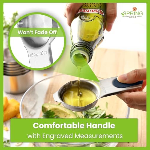 Spring Chef Magnetic Measuring Cups & Spoons Set of 15, Winter Frost