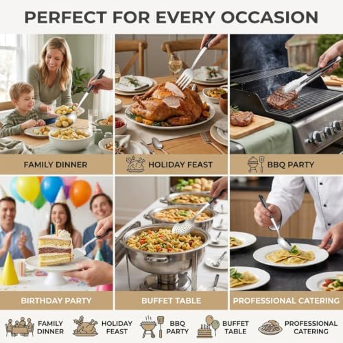 Stainless Steel Metal Serving Utensils Set