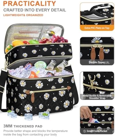 Capolo Lunch Bag for Women Men Insulated Lunch Tote Leakproof Lunchbox Bags