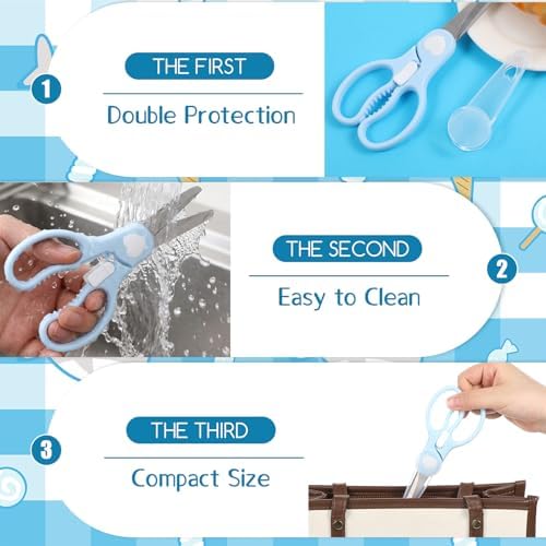 YUXIANLB Kitchen Shears with Protective Sheath, Stainless Steel 6.5 Inch