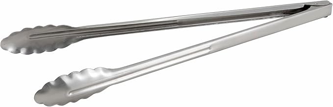 Winco Coiled Spring Heavyweight Stainless Steel Utility Tong, 16-Inch