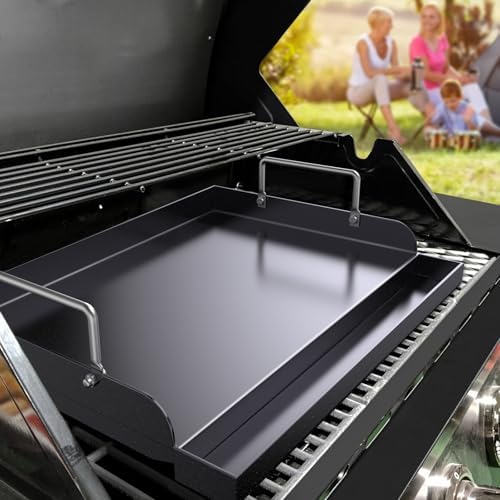Nonstick Cast Iron Griddle, 25 x 16 in Flat Top Grill Plate