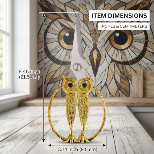 XSNBRD Kitchen Scissors Heavy Duty, Golden Stainless Steel Owl Shears.