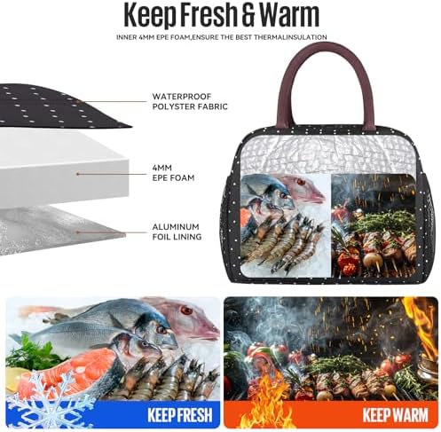 douyadady Lunch Bag&Box Women/Men Insulated&Reusable