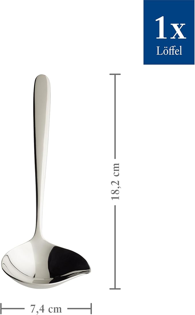 Villeroy & Boch Daily Line Small Gravy/Sauce Boat Ladle, 7 x 3 x 1.75 in