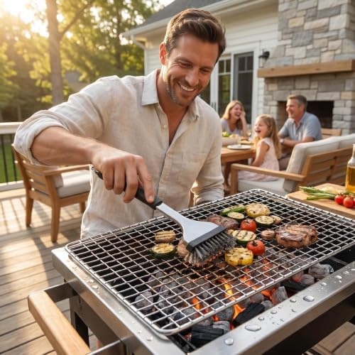 6 PCS 12 "x 8" Disposable Grill Rack Grids,BBQ Roasting Rack