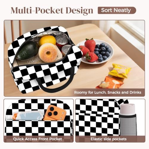 DALINDA Lunch Bag Lunch Box for Women Men, Insulated Lunch Bags Water-Resistant Cute Cooler Lunch Tote Bag, Reusable Large Capacity for Work Travel Picnic