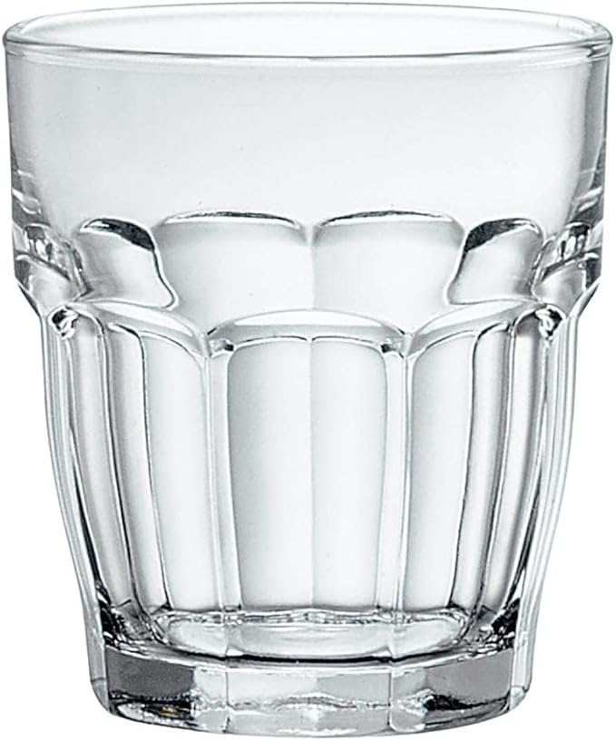 Bormioli Rocco Rock Bar Stackable Double Old Fashioned Glasses, 13 1/4 Ounce, Set of 6