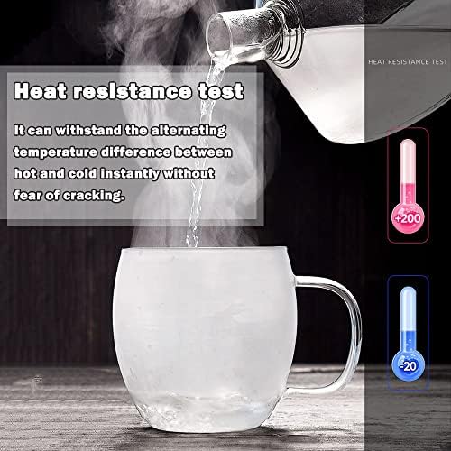 Glass Tea Cup with Infuser and Lid, 17 oz Clear Loose Leaf Tea Infuser Mug