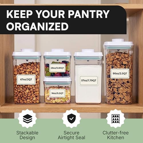 Bop Top Airtight Food Storage Containers | Pop-Top Lid | 3.5 Cups / 28 Oz