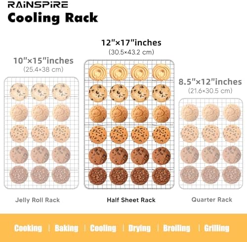 Cooling Racks for Cooking and Baking True 304 Stainless Steel 12"x17" 1Pcs