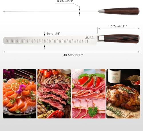 imarku Brisket Knife 12 Inch, Japanese High Carbon Stainless Steel