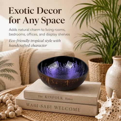 Natural Coconut Bowl Key Decorative - Candy Dish Container Entryway Table
