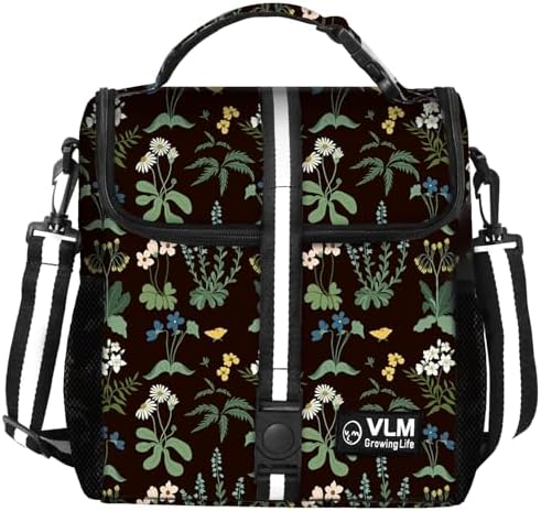 VLM Lunch Box for Women, Insulated Lunch Bag Women, Cute Floral Lunch Tote
