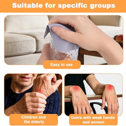 LUTER 4pcs Jar Opener Gripper Pad for Seniors with Weak Hands, Rubber