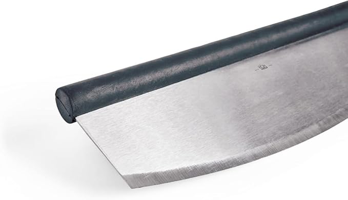 King Arthur Baking Company Pizza Rocker Cutter, Stainless Steel Blade, Comfort Handle With Blade Guard, For Straight Pizza Slices