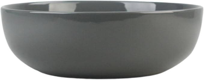 10 Strawberry Street Coupe Stoneware 9.5"/70oz Serving Bowl, Dark Gray (Pack of 2)
