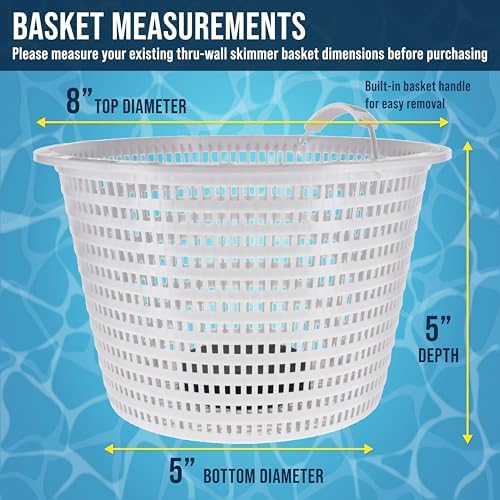 U.S. Pool Supply Weighted Inground Pool Skimmer Basket Replacement, 2 Pack