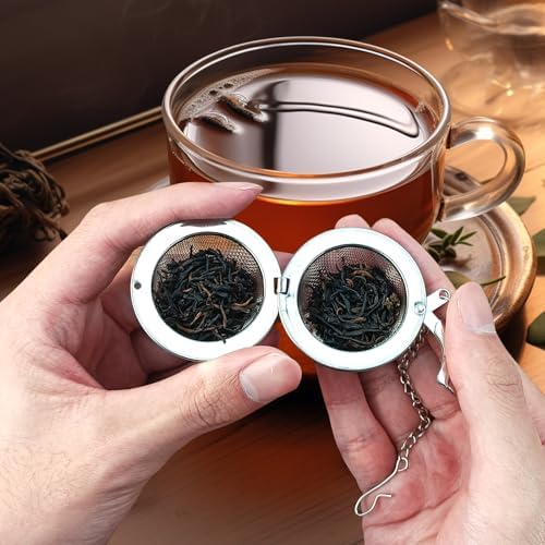 2Pcs Tea Infuser,2.1” Tea Ball with Panda Pendant,Tea Steeper,Tea Strainer