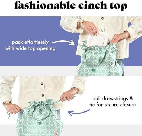 Fit & Fresh Cromwell Cinch Insulated Lunch Bag for Women w/Containers