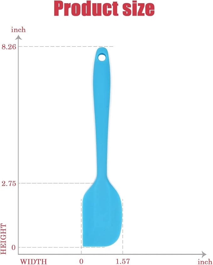 Silicone Spatula Heat Resistant Small Rubber Spatulas Cooking Utensil Set Non-Stick Flexible Rubber Essential Cooking Gadget For Cake/Cream/Pastry/Butter/Batter Mixing/Cooking-(5 Pieces)