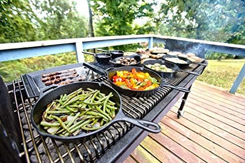 Lodge Pre-Seasoned Cast Iron Square Grill Pan, 10.5 Inches