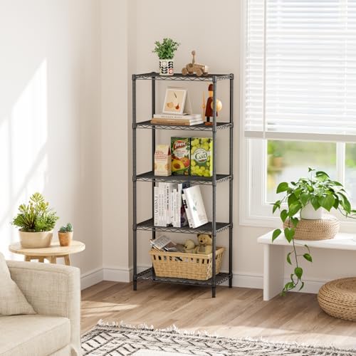 SINGAYE 5 Metal Shelves Wire Shelving Storage Shelf Adjustable Unit Pantry