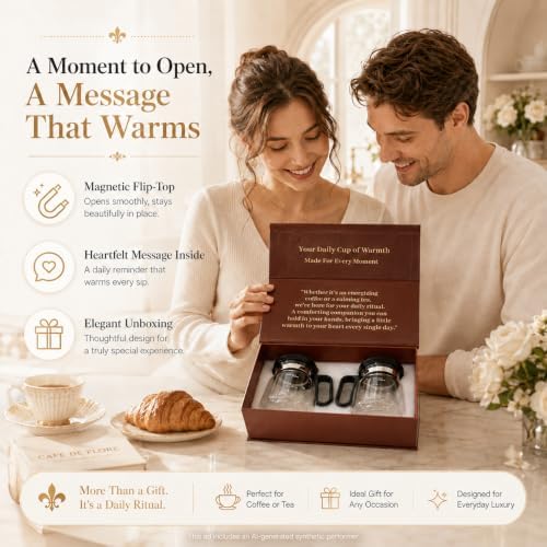 2 Pack 16oz Coffee Pot Mug,Mini Brew Coffee Pot Coffee Mug,with Leak-Proof Lid,Beautifully Gift‑Boxed,Ideal Coffee Gift for Coffee Lovers