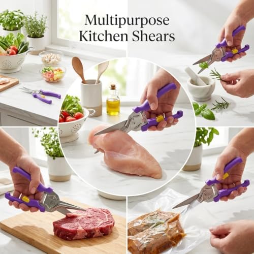 Kitchen Scissors, Stainless Steel Poultry Shears, Sharp Heavy Duty Scissors