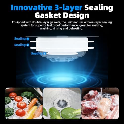 Hibbent 4 Pack 3 in 1 Kitchen Sink Drain Strainer, Metal Pop Up Stopper