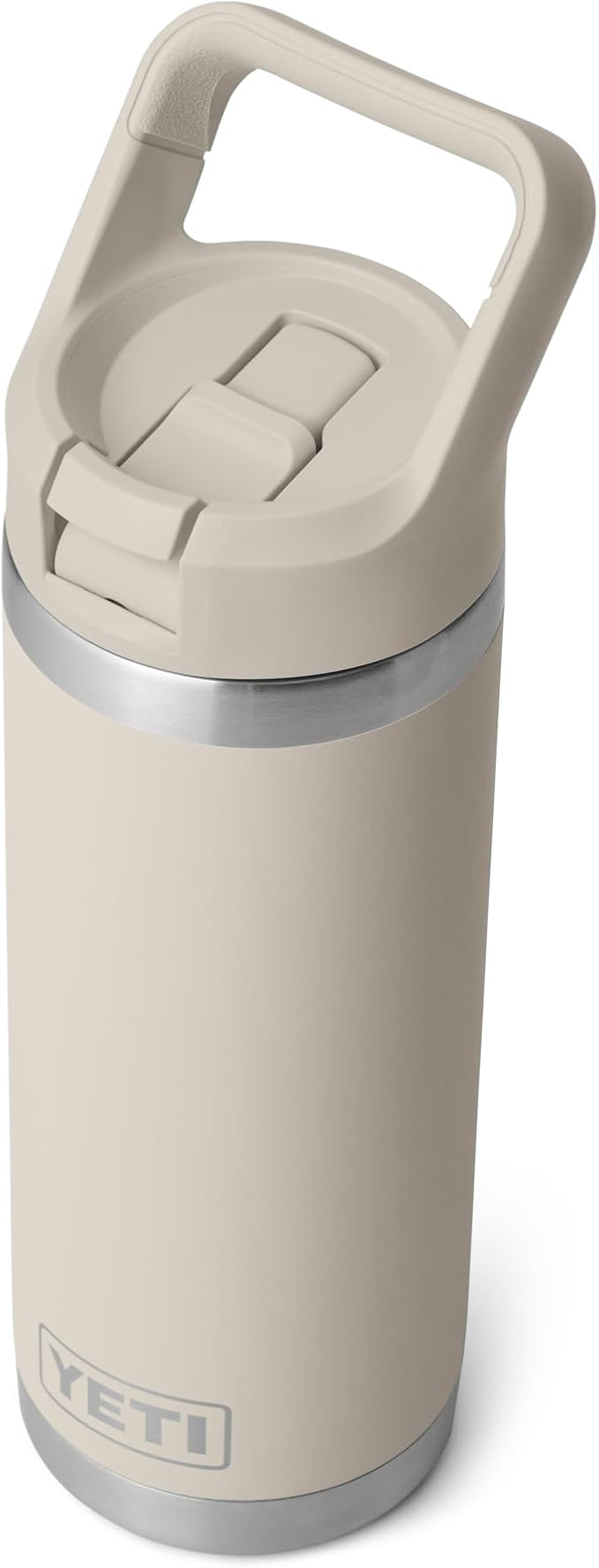 YETI Rambler 18 oz Bottle, Vacuum Insulated, Stainless Steel with Color Matching Straw Cap, Cape Taupe