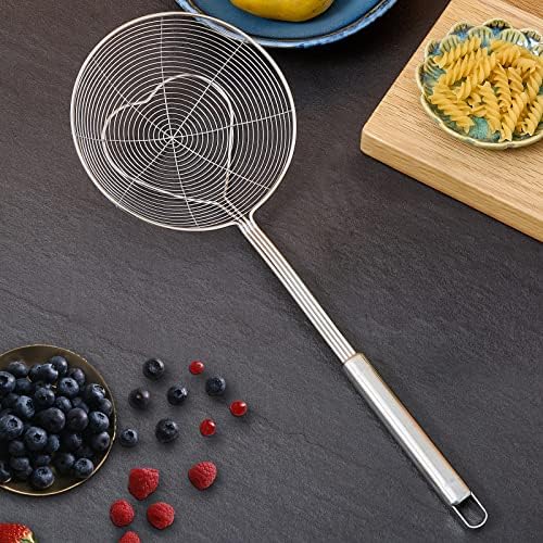 Eisinly Strainer Skimmer Spoon for Cooking Frying Stainless Steel 6.3 Inch