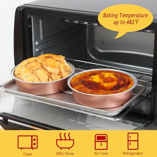 LNYZQUS 8oz Mini Pie Tins with Lids 50 Pack, 4 Inch Individual Cake Pans
