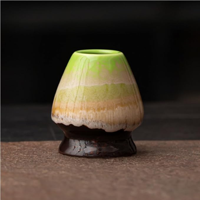 Matcha Tea Whisk Holder Ceramic Holder for Bamboo Chasen fit for Matcha Chasen Tea Set Accessories (B)