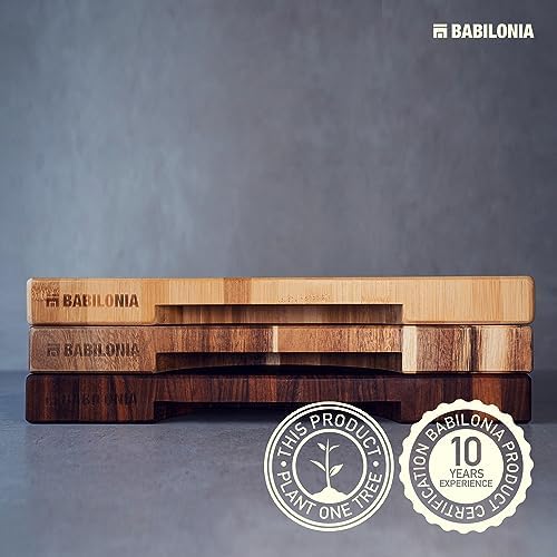 Bamboo Cutting Board, End Grain Butcher Block for Kitchen, Extra Thick 1.7"
