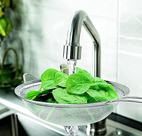 6.3" Fine Mesh Strainer with Stainless steel handle - Sieve Fine Mesh Stainless Steel - Ideal to Sift Flour, Icing Sugar, Fruits and Vegetables.