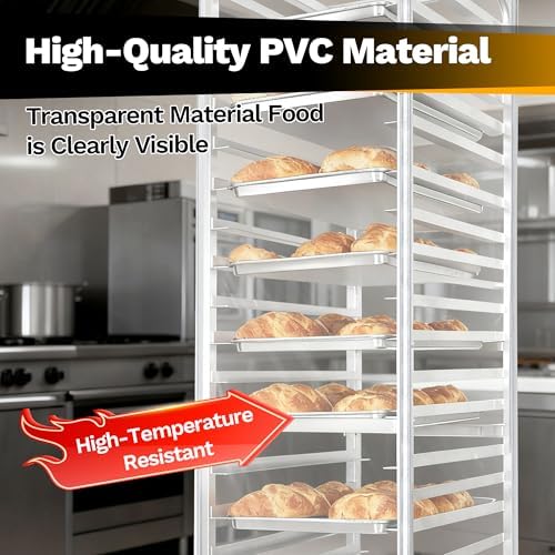 BIEAMA 20 Tier Full Size Bun Rack Cover, Commercial Bakers Racks Cover