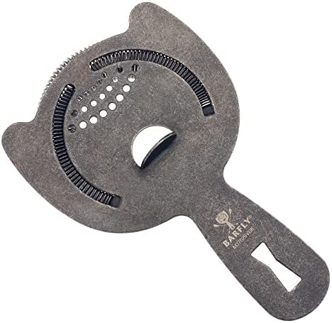 Barfly Heavy-Duty Spring Bar Strainer, Vintage Black