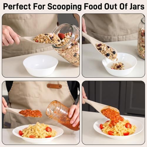 3 PACK Silicone Cooking Spatula & Spoon for Nonstick Cookware