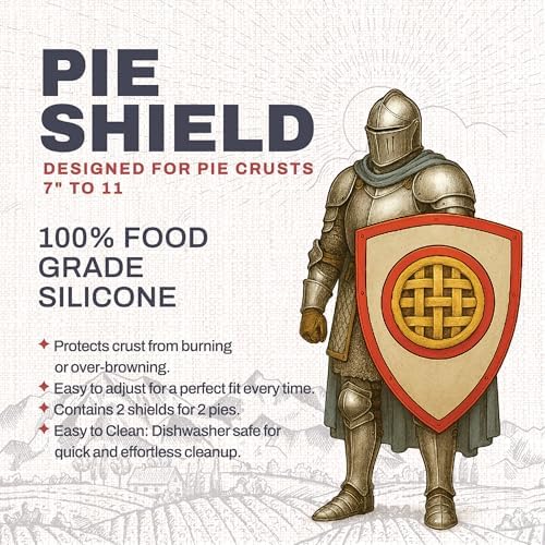 Pie Crust Shield, 2 Pack Pie Protector, European Grade Silicone