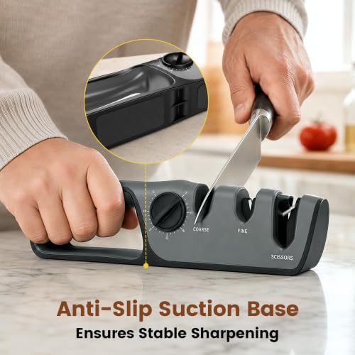 Newise Knife Sharpener with Adjustable Angle 12°-24°