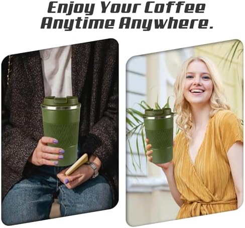 Vacuum Insulated Stainless Steel Travel Coffee Mug,Leak Proof Cup with Lid