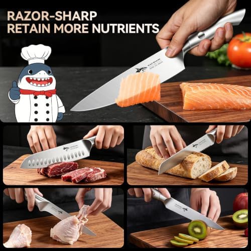 MAD SHARK Kitchen Knife Set,5PCS High Carbon Stainless Steel Chef Knife Set