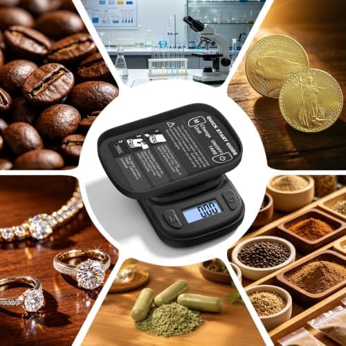 Fuzion Digital Pocket Gram Scale 500g x 0.01g, Mini Jewelry Scale ASTRO-500
