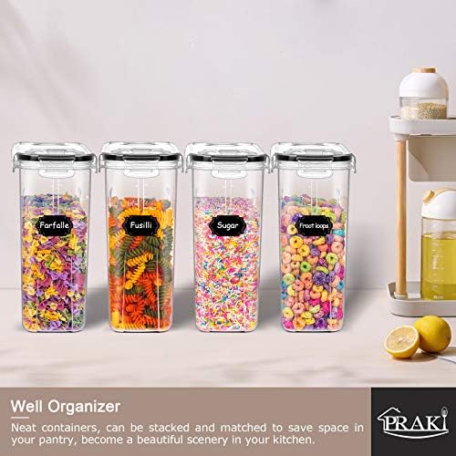 5PCS Large Cereal Containers Storage [4L/135.2 oz], Food Storage Containers
