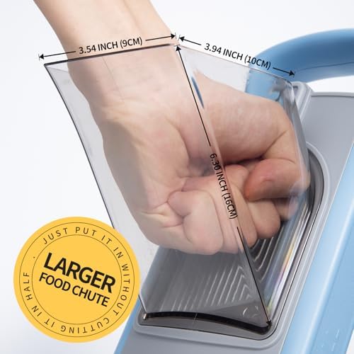 Safe Mandoline Slicer for Kitchen, Vegetable Chopper, Zucchini Spiralizer