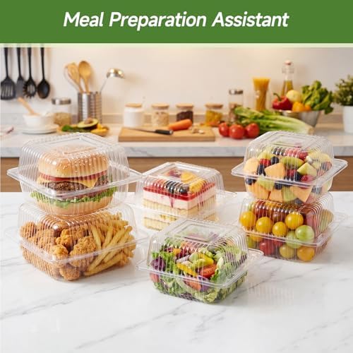 Dealusy 100 Pack Extra Heavy Duty Clear Slice Cake Carriers
