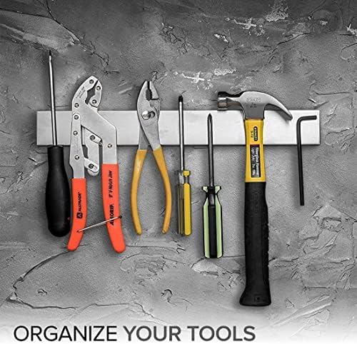 Modern Innovations Magnetic Knife Holder for Wall and Fridge - 14" Knife Magnetic Strip, Magnet Kitchen Knife Holder and Rack, Stainless Steel Magnetic Knife Bar for Kitchen Utensils