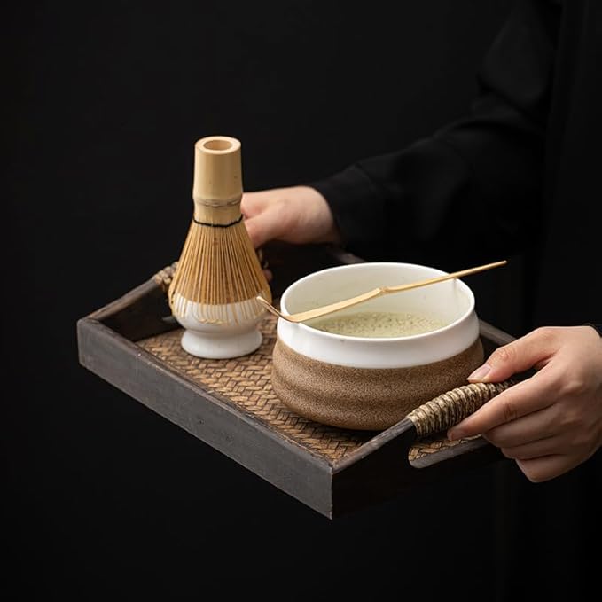Matcha Tea Whisk Holder Ceramic Holder for Bamboo Chasen fit for Matcha Chasen Tea Set Accessories (M)