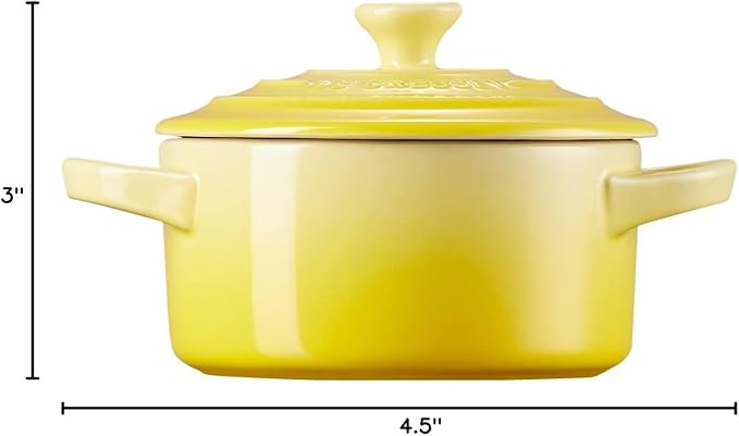 Le Creuset Stoneware Mini Round Cocotte, 8 oz., Soleil